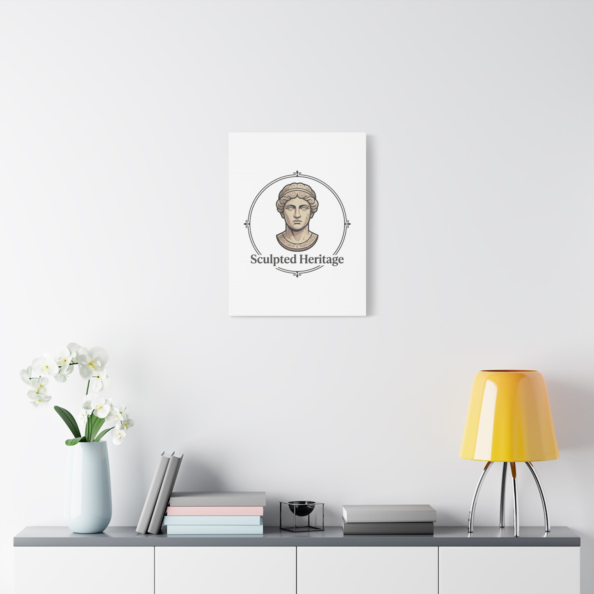 Sculpted Heritage Matte Canvas Print — Classical Bust Wall Art - Sculpted Heritage