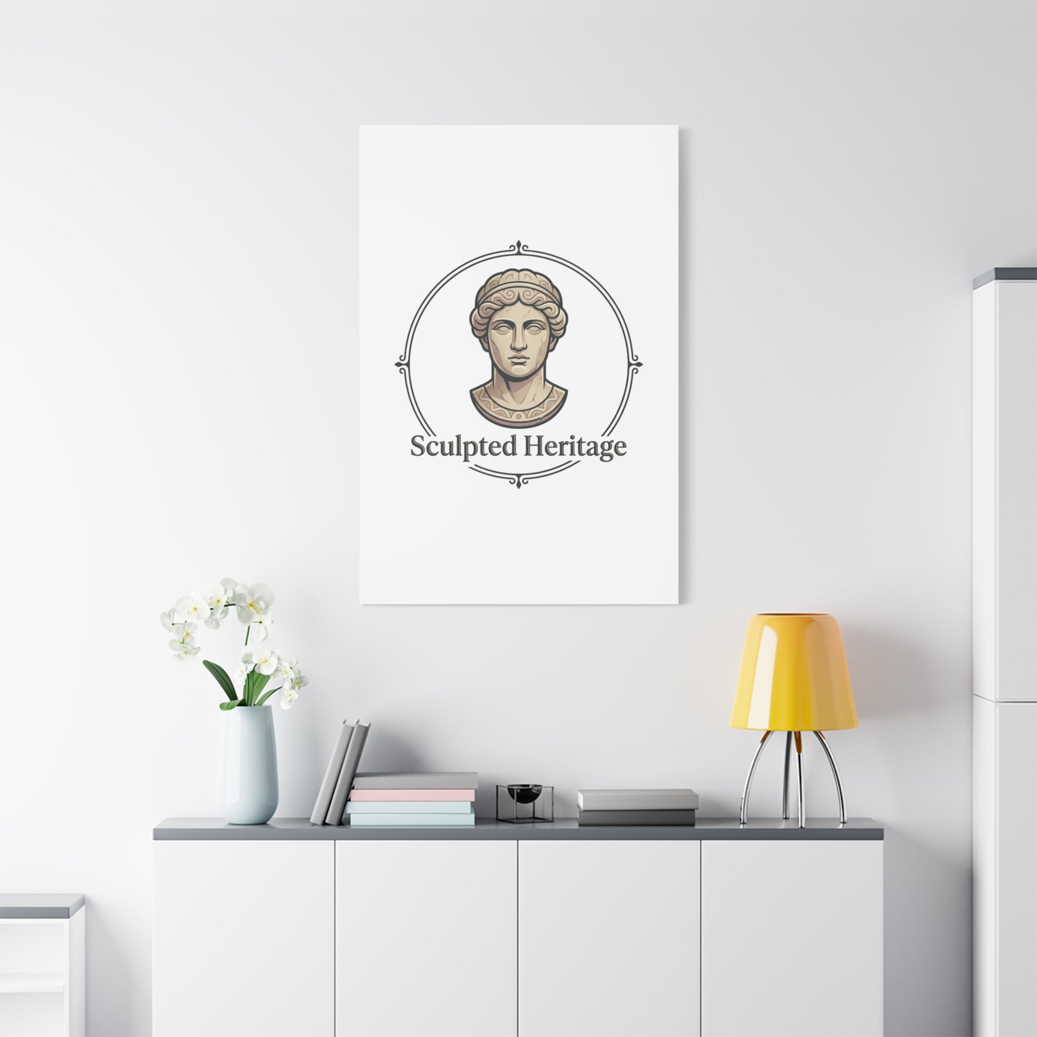Sculpted Heritage Matte Canvas Print — Classical Bust Wall Art - Sculpted Heritage