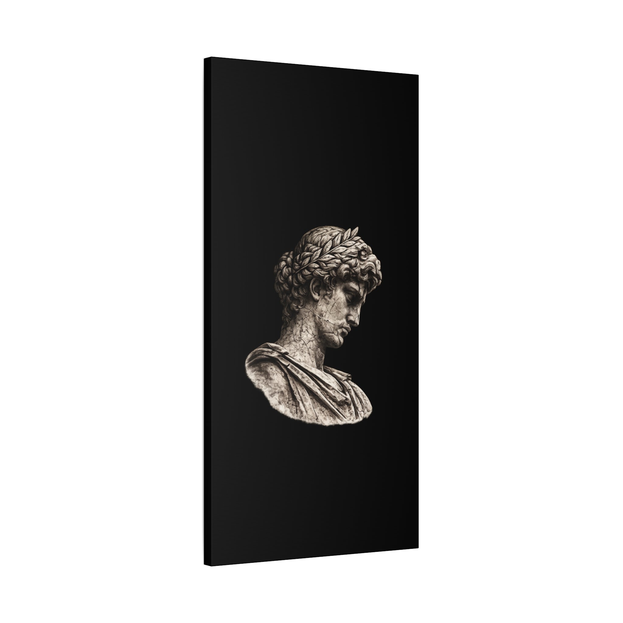 Classical Roman Bust Matte Canvas Wall Art — Stretched Gallery Canvas - Sculpted Heritage
