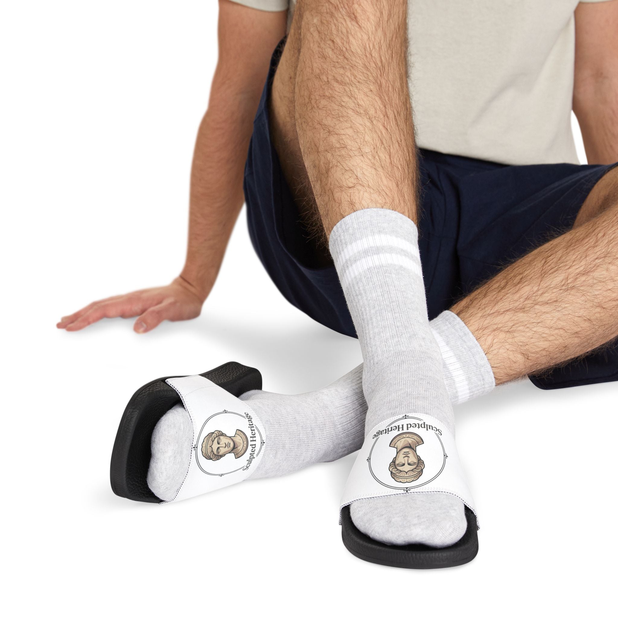 Men's Removable-Strap Slide Sandals — Customizable Comfort Slides - Sculpted Heritage