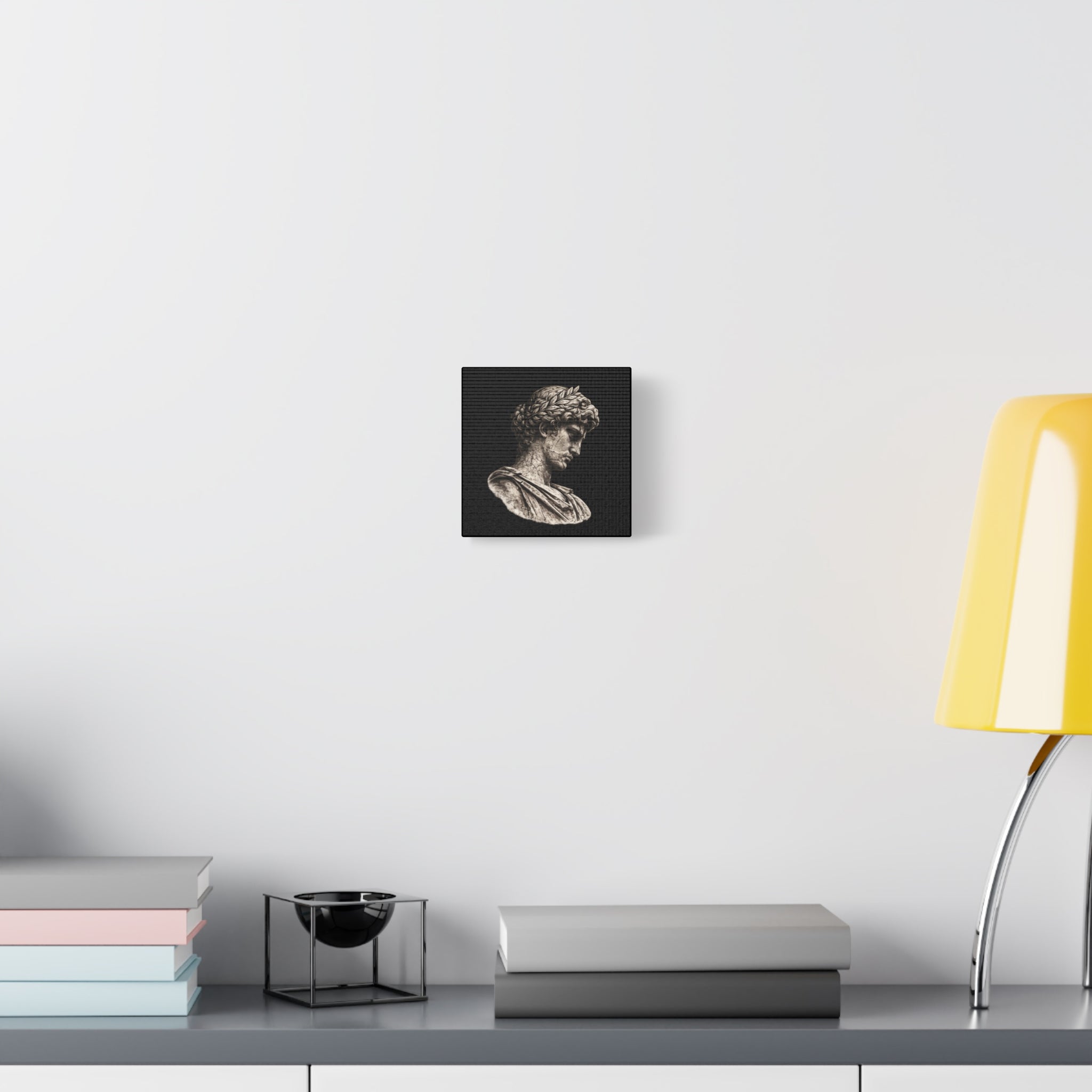 Classical Roman Bust Matte Canvas Wall Art — Stretched Gallery Canvas - Sculpted Heritage