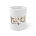 Sculpted Heritage 11oz Ceramic Mug — Vintage Gold Logo - Sculpted Heritage