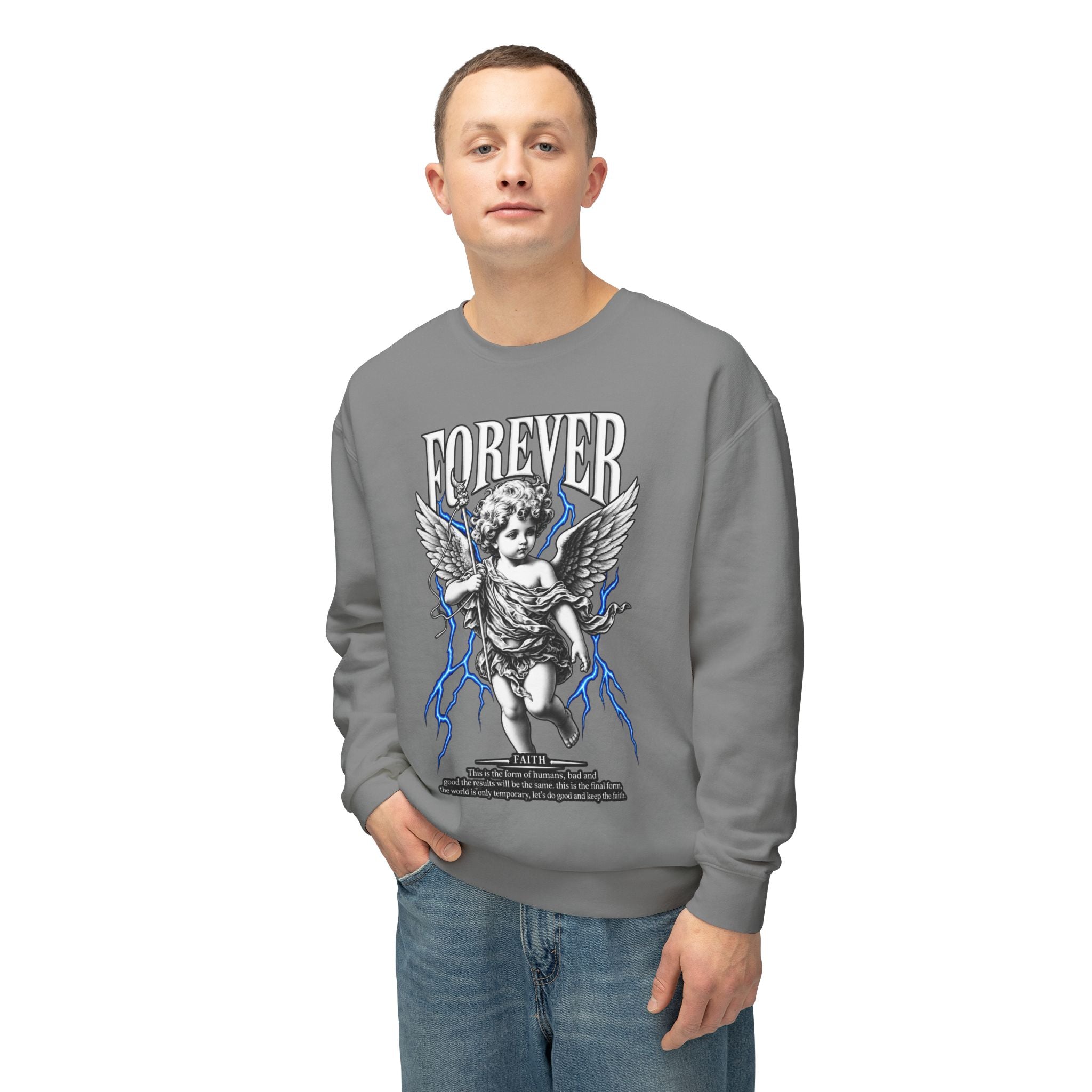 Sculpted Heritage Sweatshirt — Vintage Cherub Graphic - Sculpted Heritage