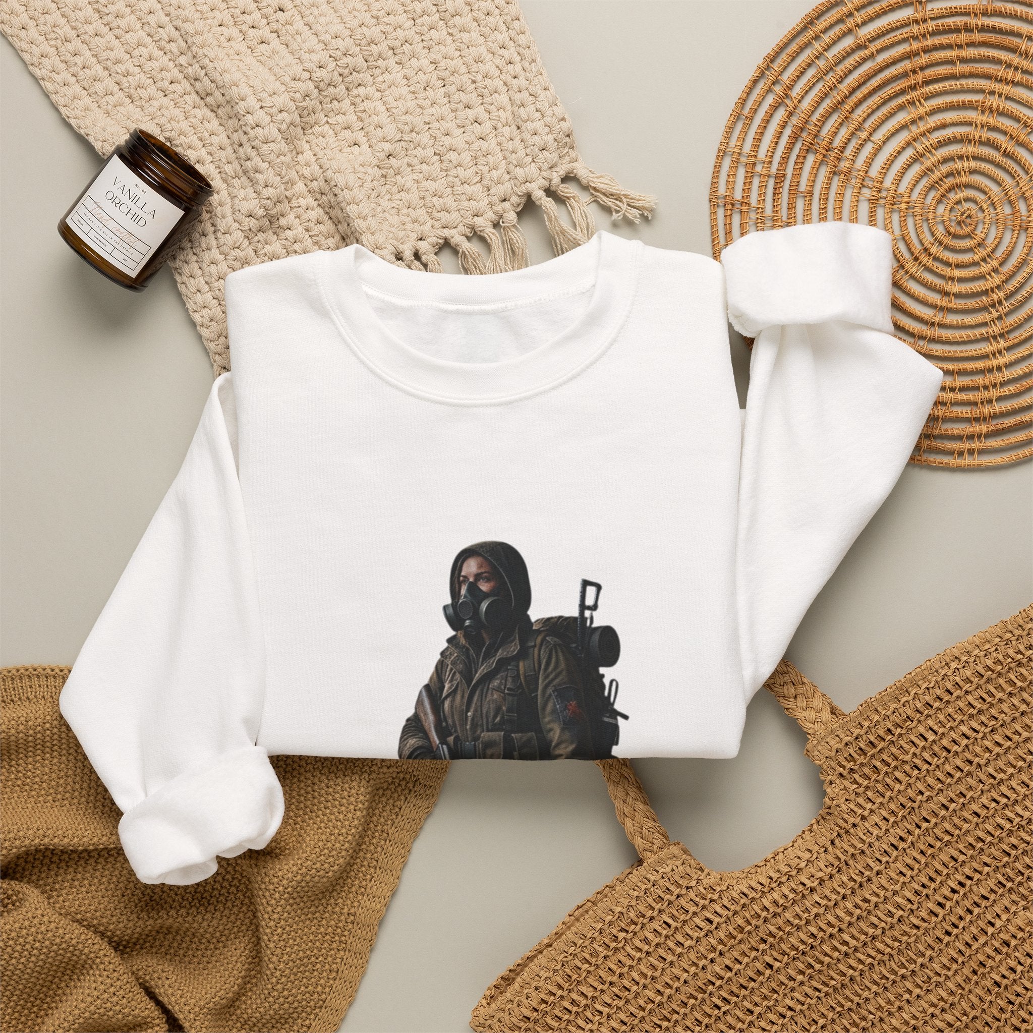 Post-ApocalypticSculpted Heritage Sweatshirt — Ranger Figure Graphic - Sculpted Heritage