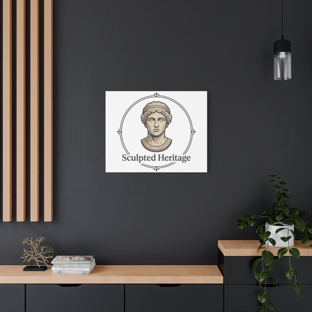 Sculpted Heritage Matte Canvas Print — Classical Bust Wall Art - Sculpted Heritage