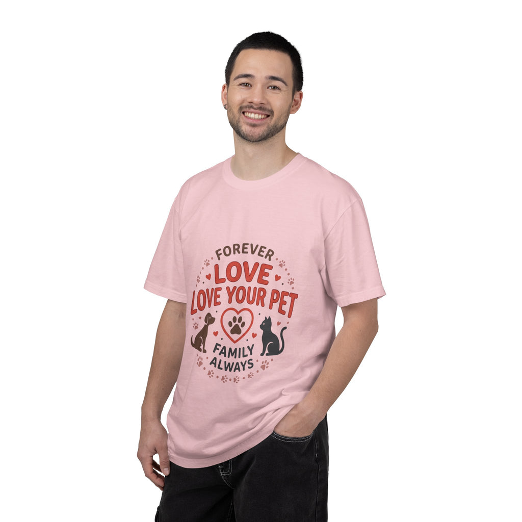 Love Your Pet T-Shirt — "Forever Love, Family Always" Pet Lover Tee - Sculpted Heritage