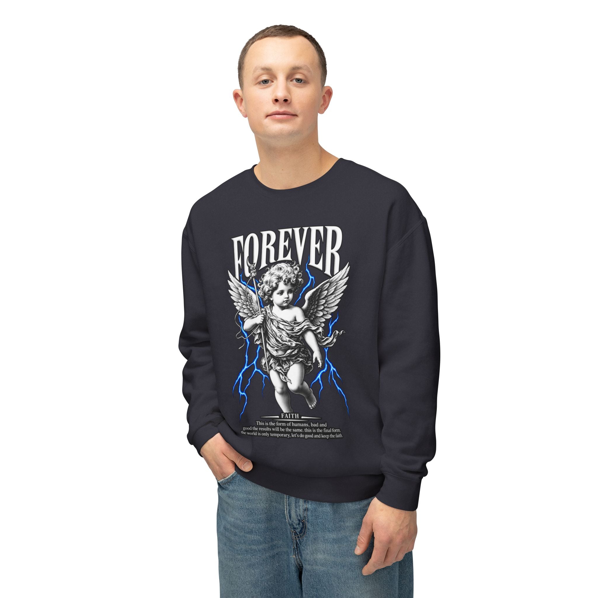 Sculpted Heritage Sweatshirt — Vintage Cherub Graphic - Sculpted Heritage