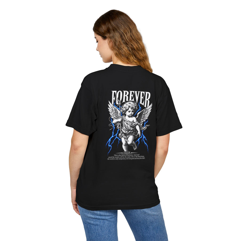 Sculpted Heritage — "FOREVER" Retro Cherub Streetwear T‑Shirt - Sculpted Heritage