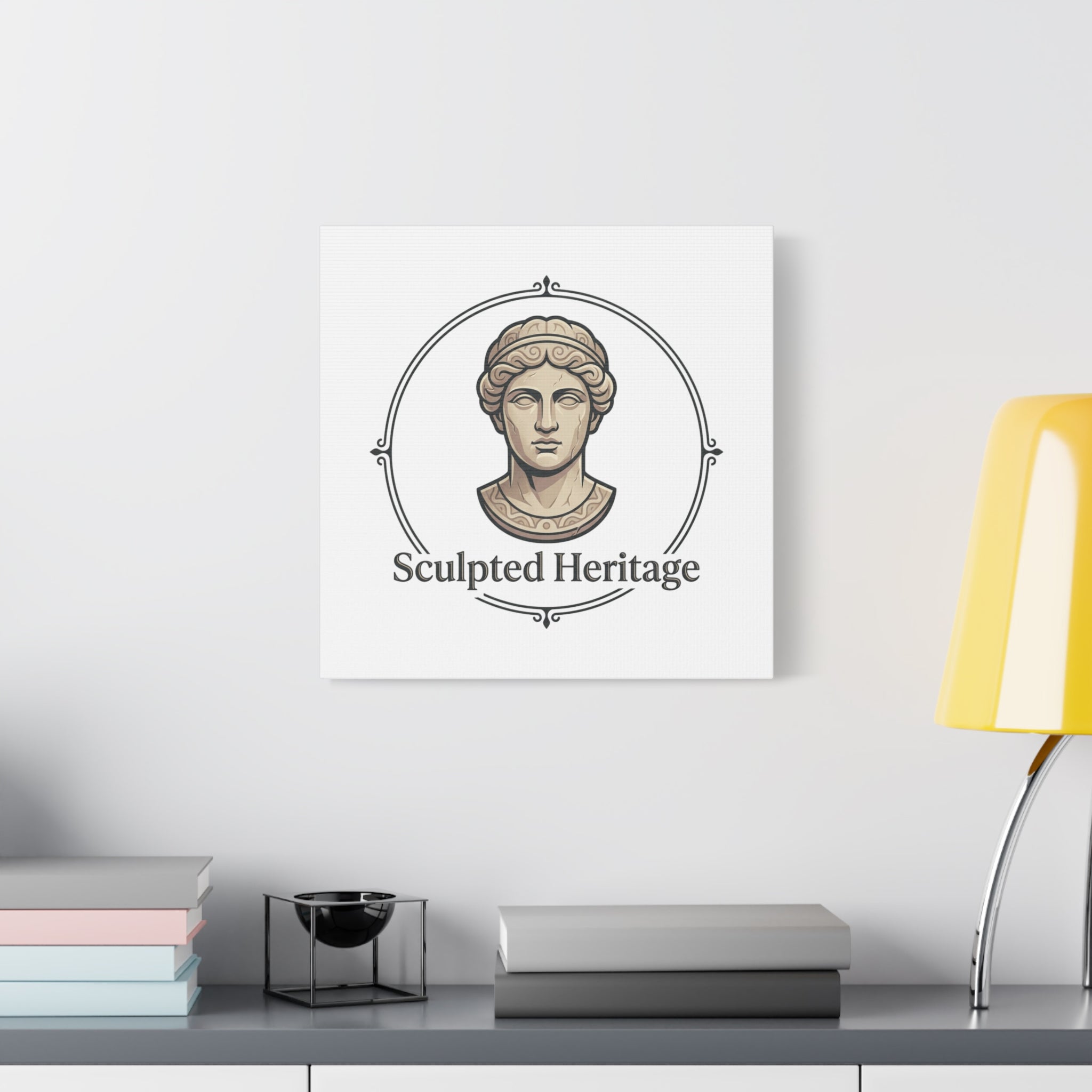 Sculpted Heritage Matte Canvas Print — Classical Bust Wall Art - Sculpted Heritage