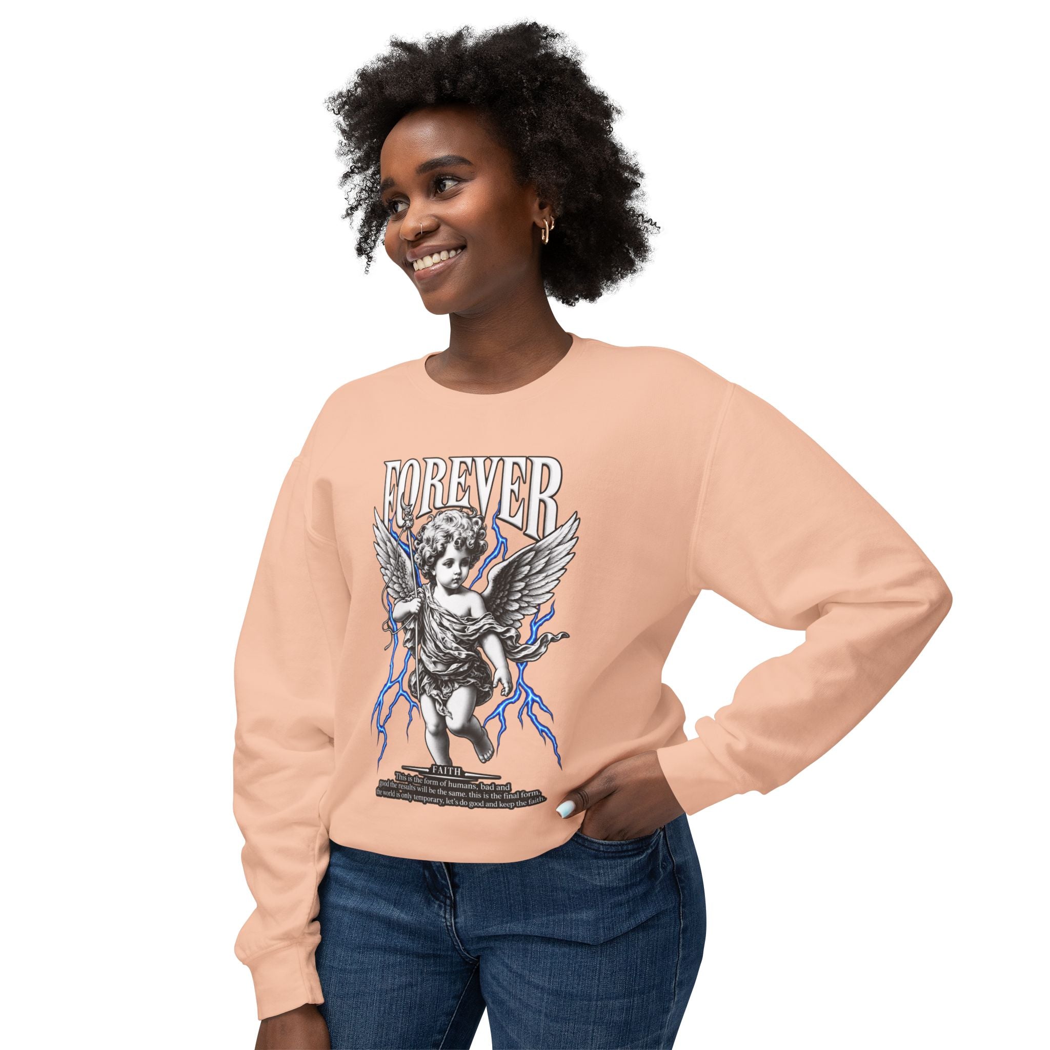 Sculpted Heritage Sweatshirt — Vintage Cherub Graphic - Sculpted Heritage