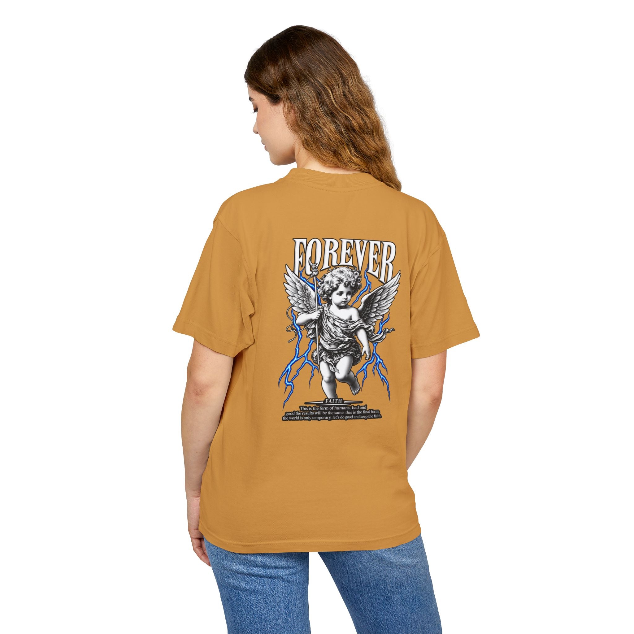 Sculpted Heritage — "FOREVER" Retro Cherub Streetwear T‑Shirt - Sculpted Heritage