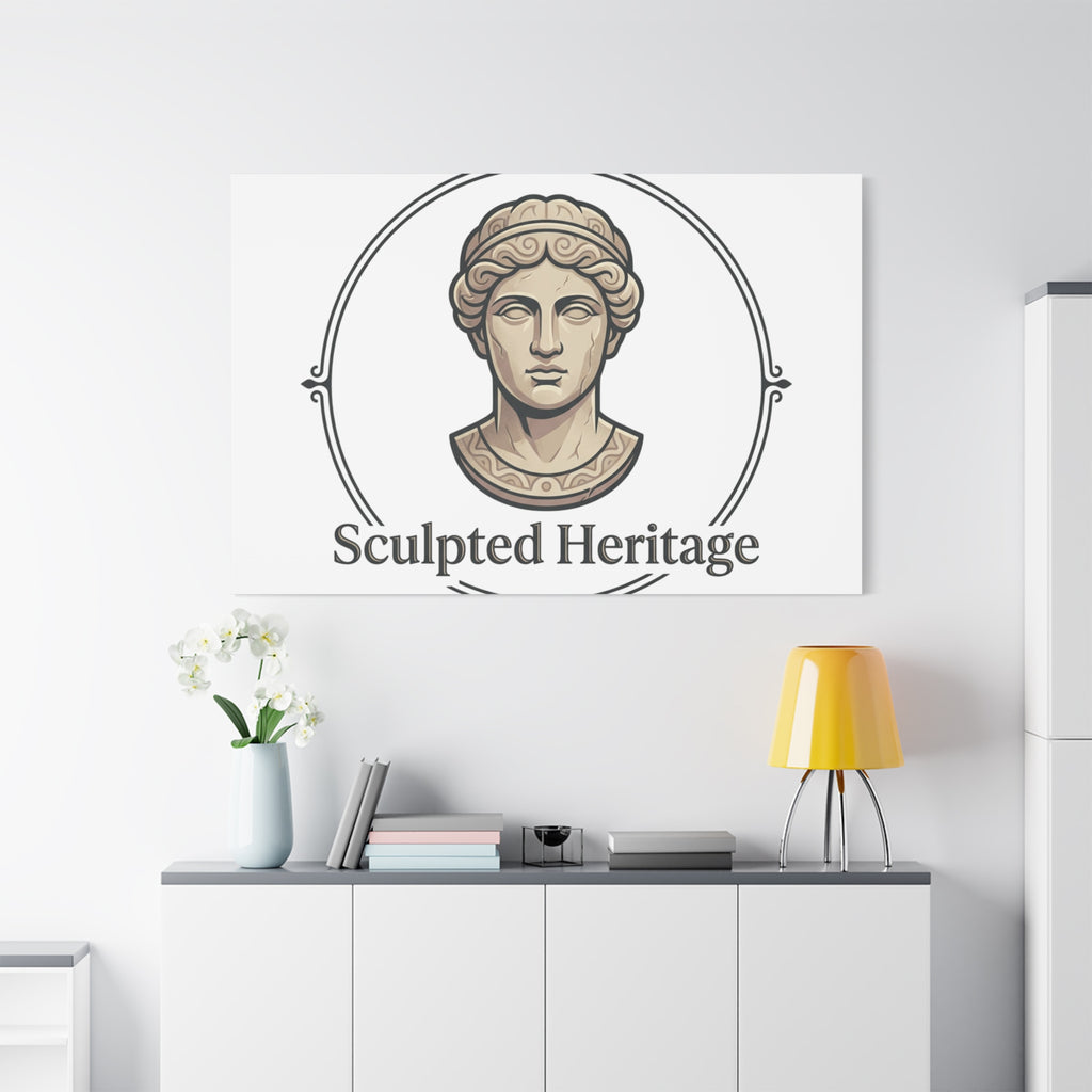 Sculpted Heritage Matte Canvas Print — Classical Bust Wall Art - Sculpted Heritage