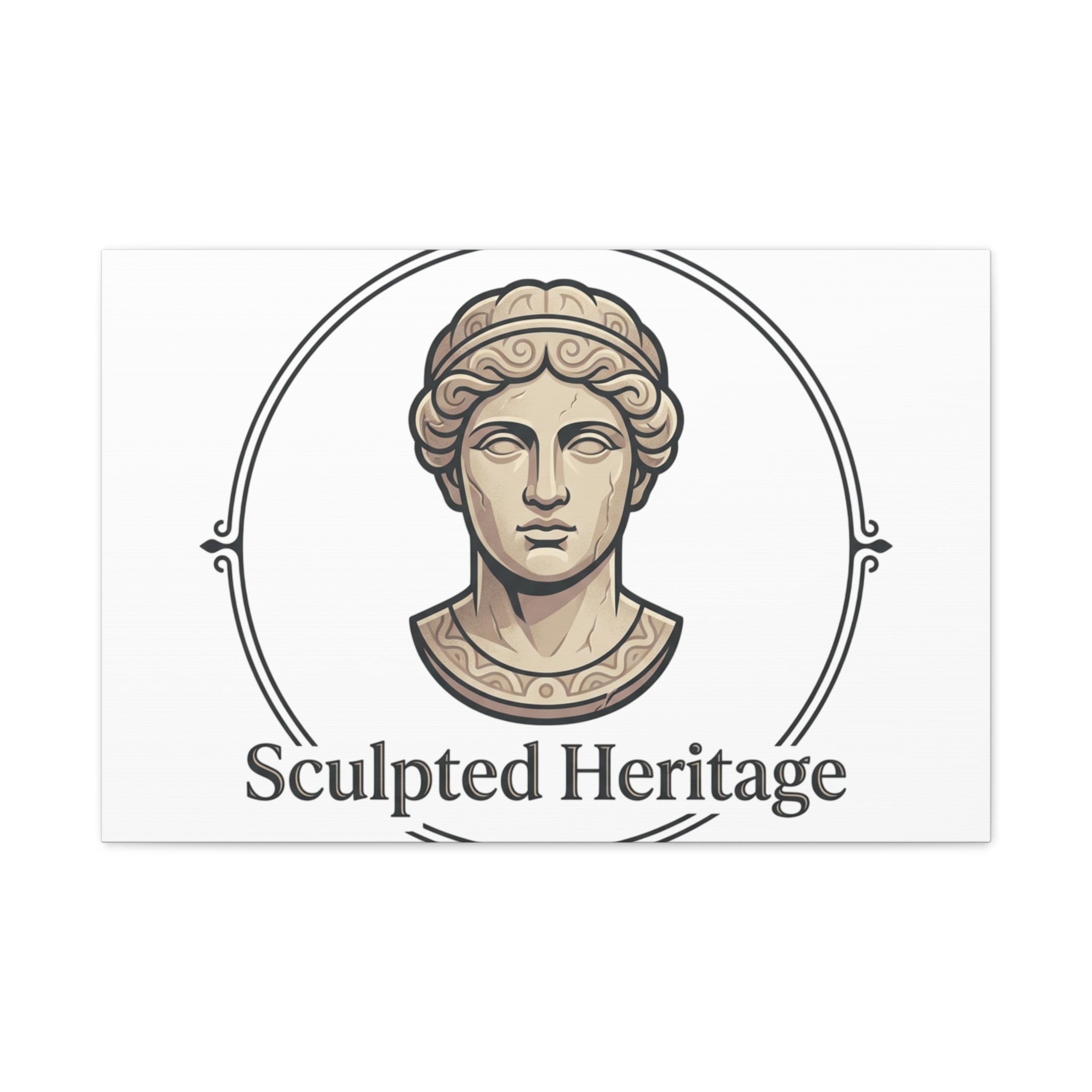 Sculpted Heritage Matte Canvas Print — Classical Bust Wall Art - Sculpted Heritage