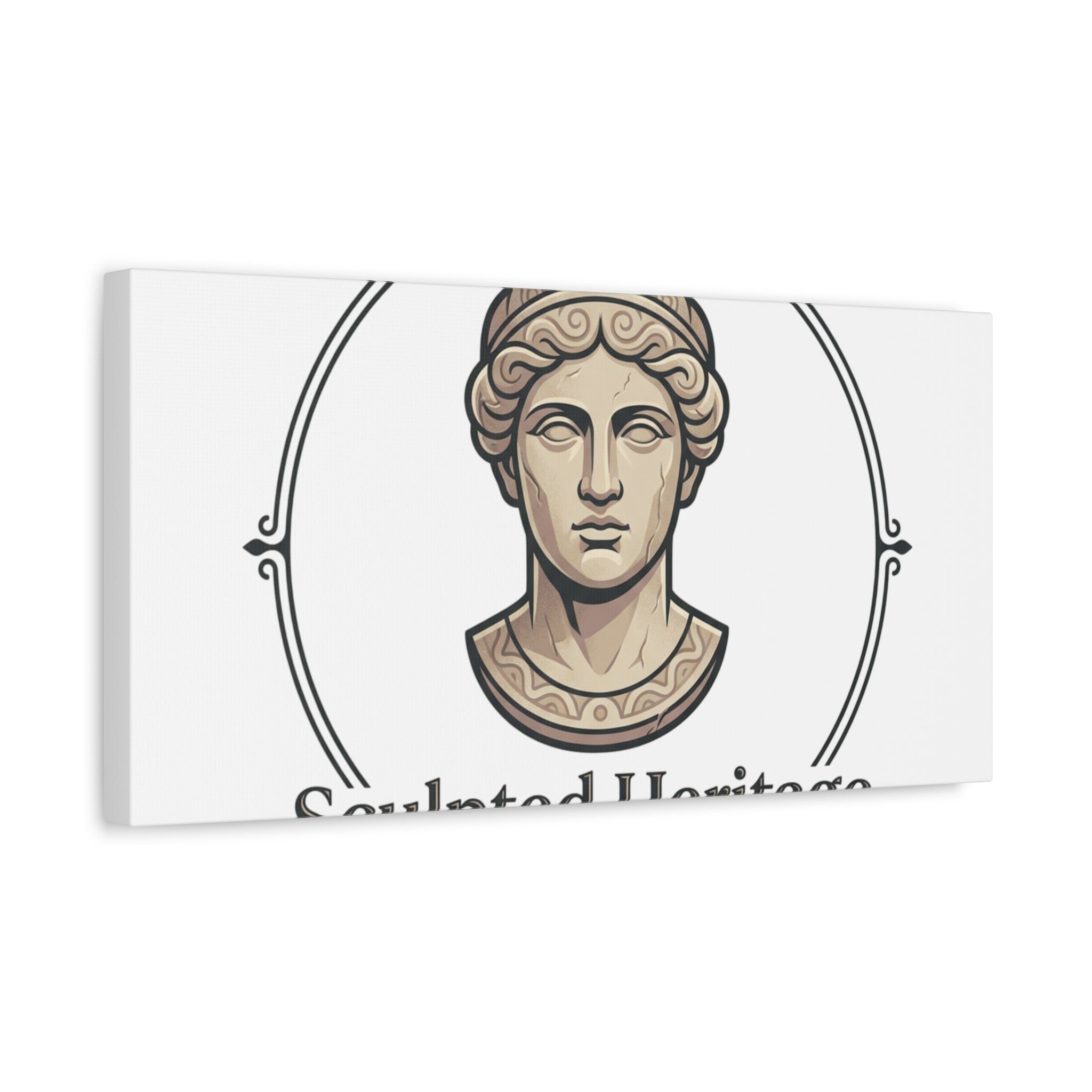 Sculpted Heritage Matte Canvas Print — Classical Bust Wall Art - Sculpted Heritage