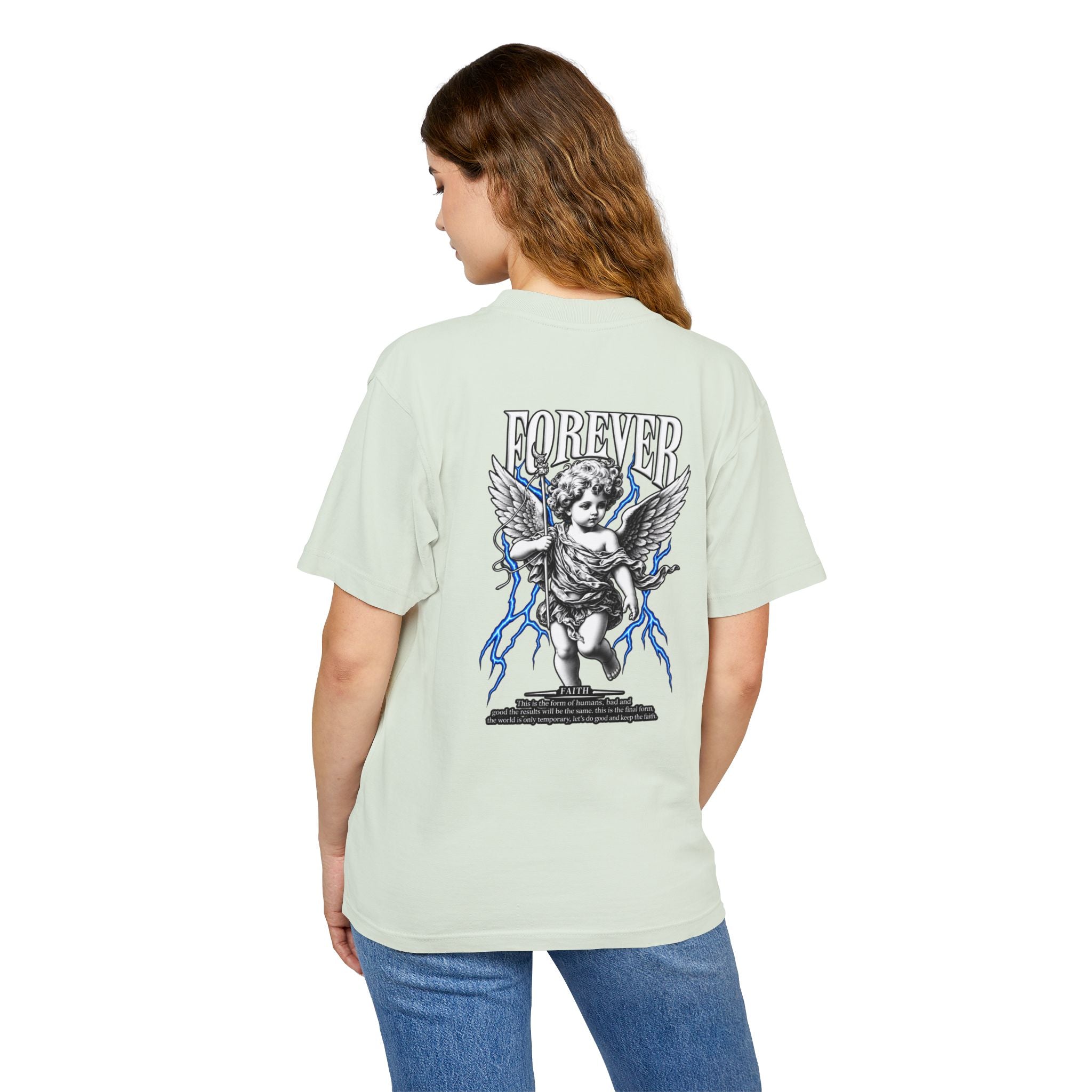 Sculpted Heritage — "FOREVER" Retro Cherub Streetwear T‑Shirt - Sculpted Heritage