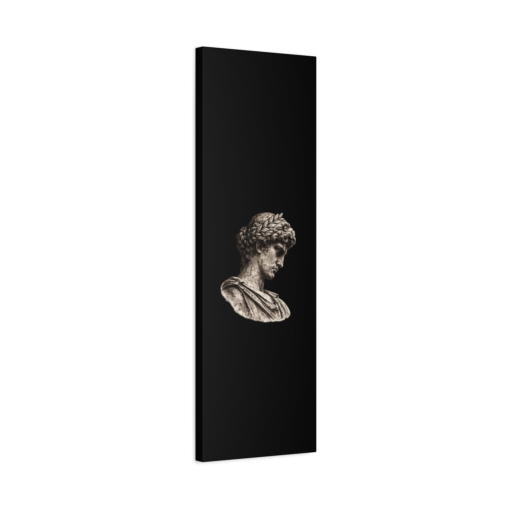 Classical Roman Bust Matte Canvas Wall Art — Stretched Gallery Canvas - Sculpted Heritage