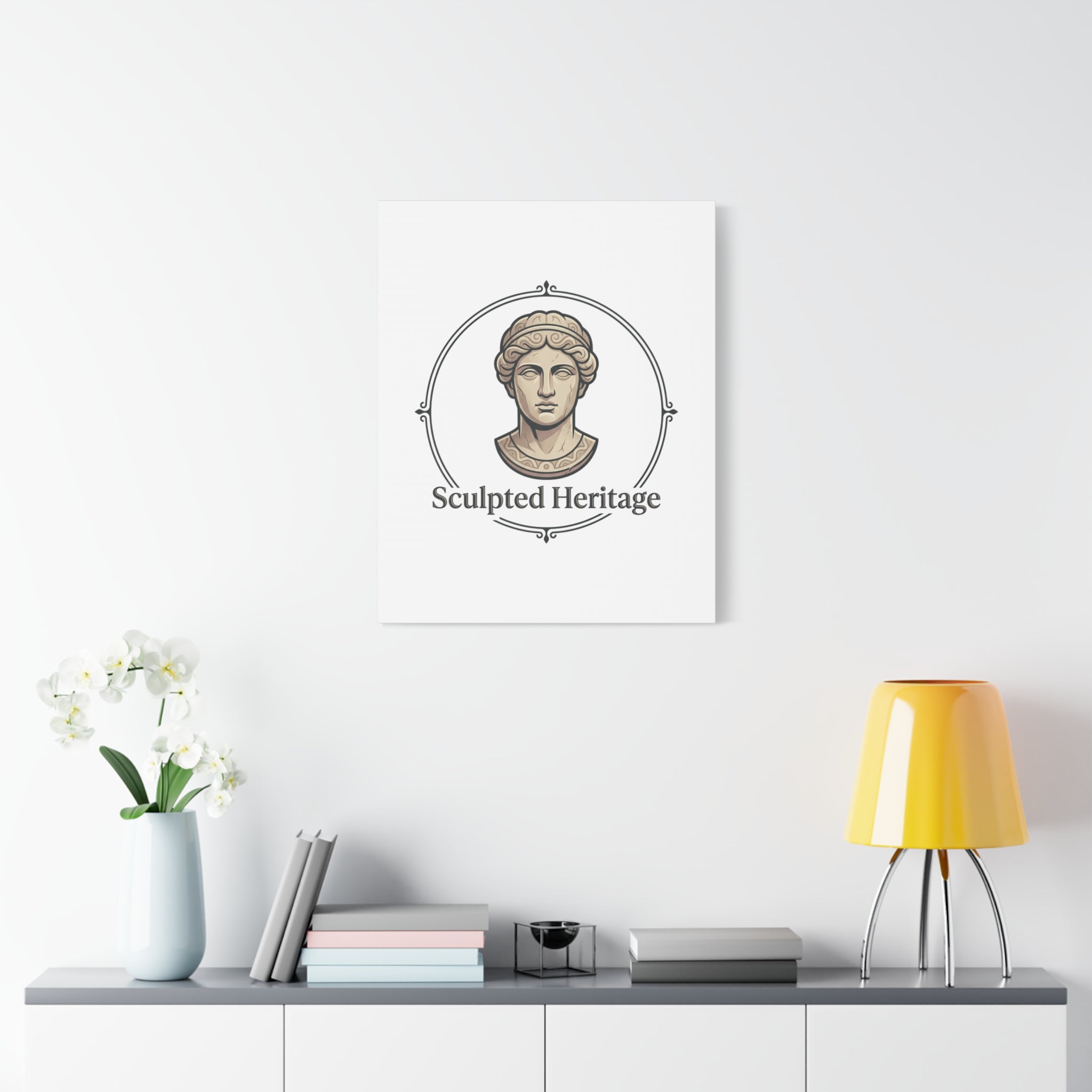 Sculpted Heritage Matte Canvas Print — Classical Bust Wall Art - Sculpted Heritage