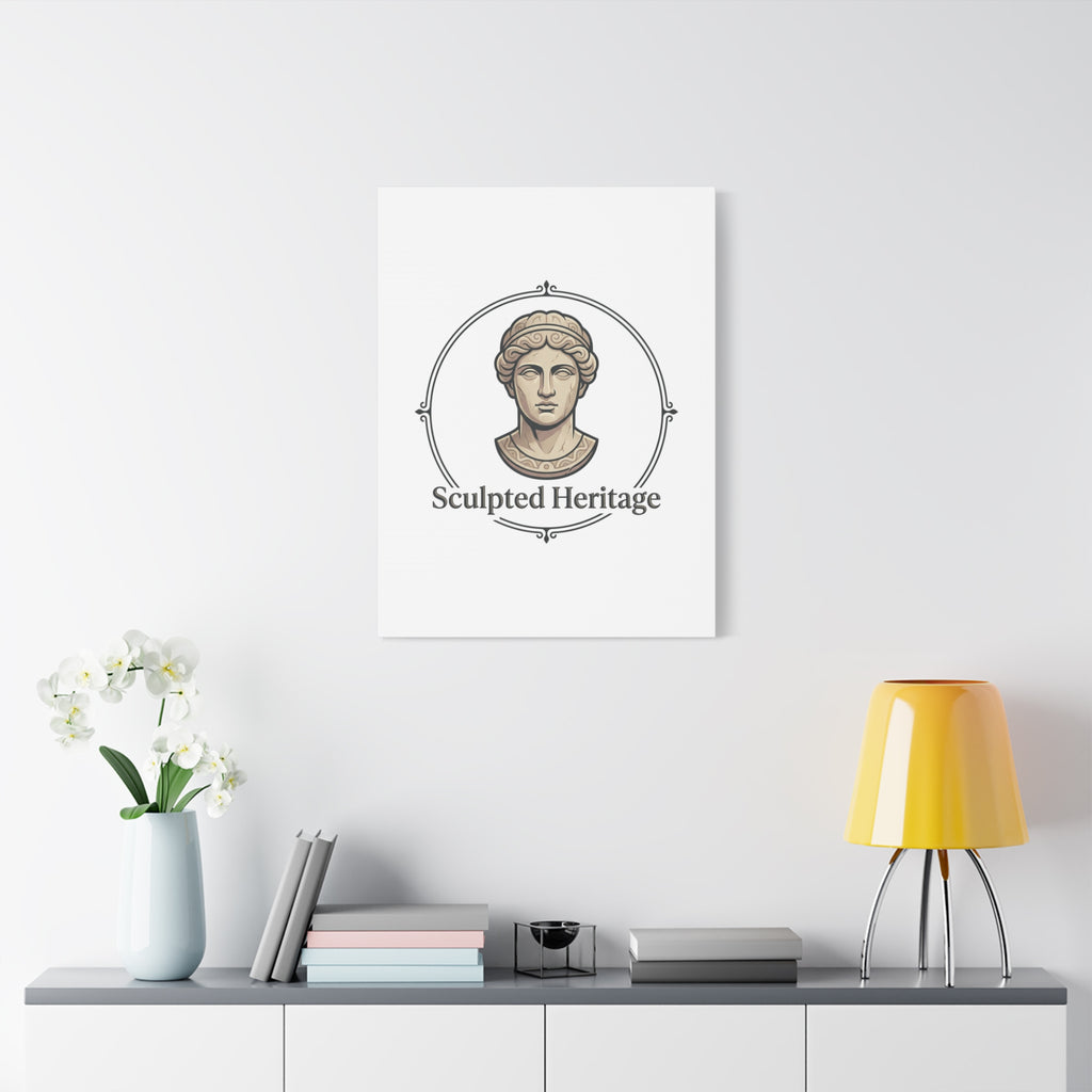 Sculpted Heritage Matte Canvas Print — Classical Bust Wall Art - Sculpted Heritage