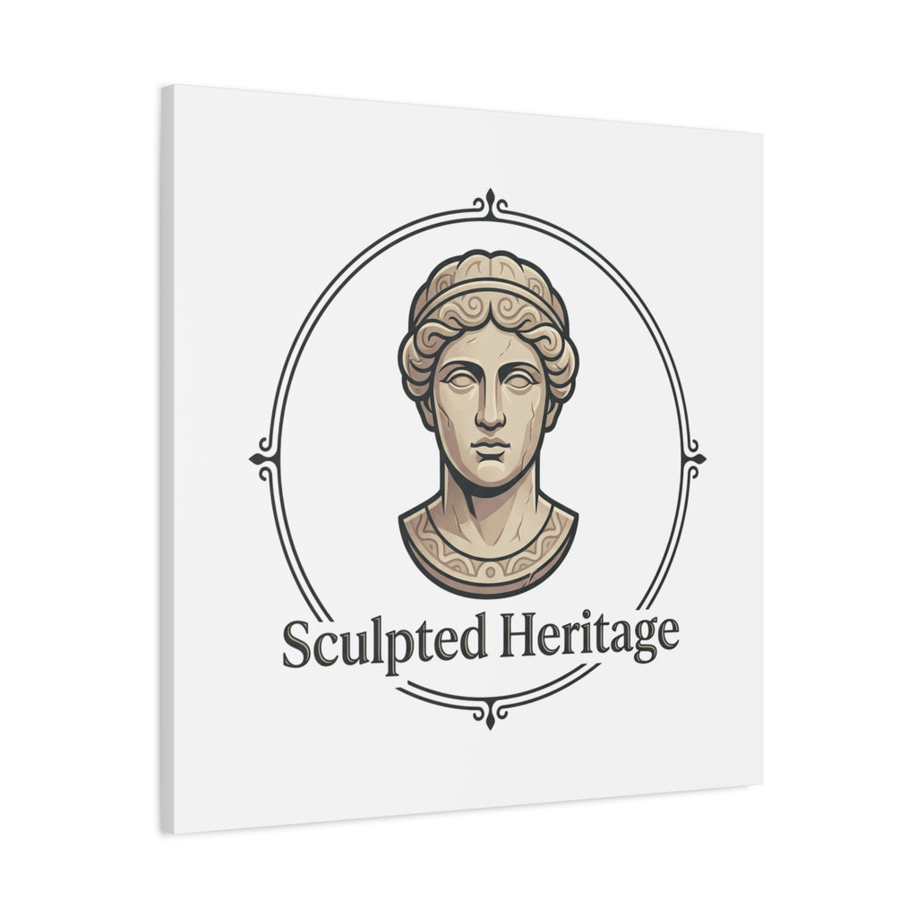 Sculpted Heritage Matte Canvas Print — Classical Bust Wall Art - Sculpted Heritage