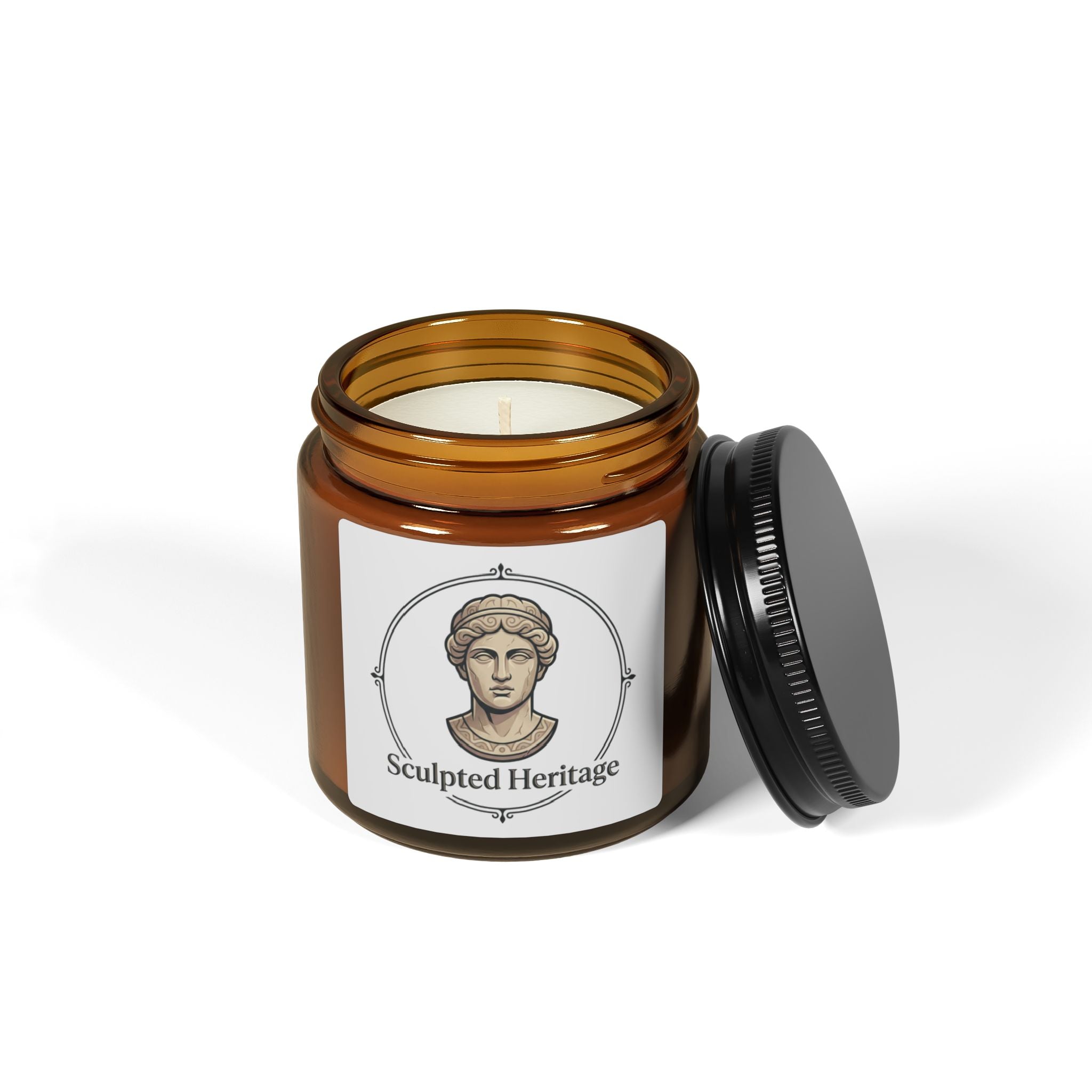 Scented Soy Candle (Multi-Size, Amber Jar) - Sculpted Heritage