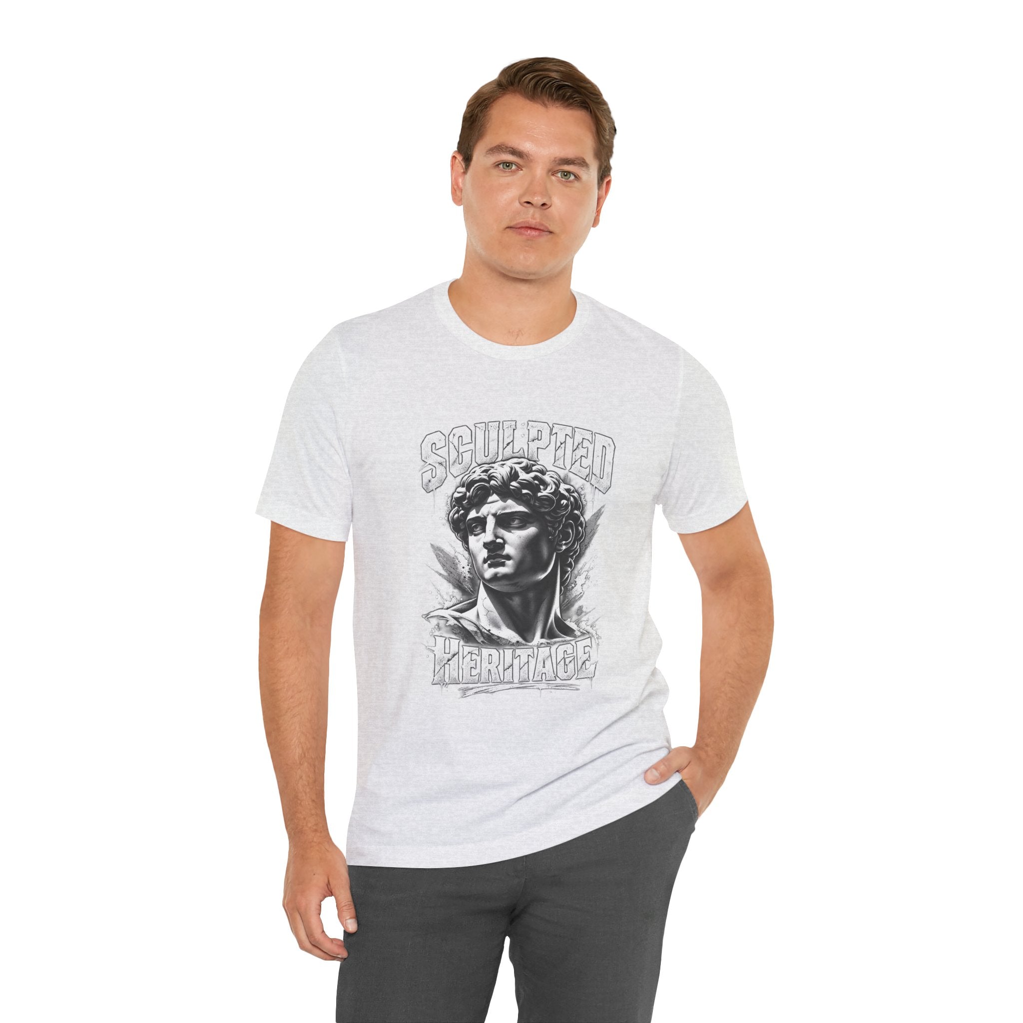 Sculpted Heritage Tee — David Statue Vintage Art Graphic Shirt