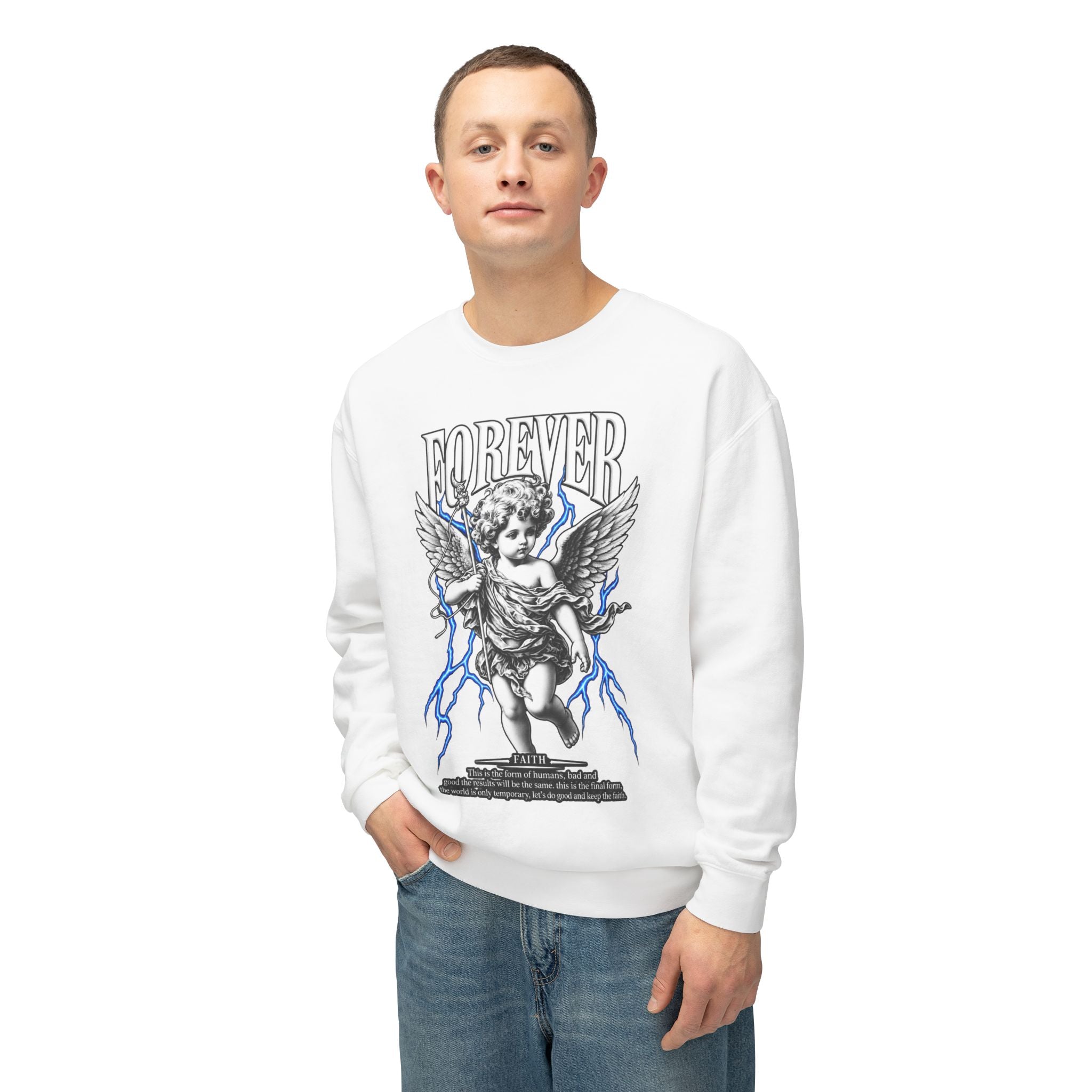 Sculpted Heritage Sweatshirt — Vintage Cherub Graphic - Sculpted Heritage