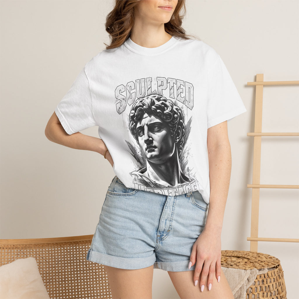 Sculpted Heritage T-Shirt — Vintage Statue Graphic Tee