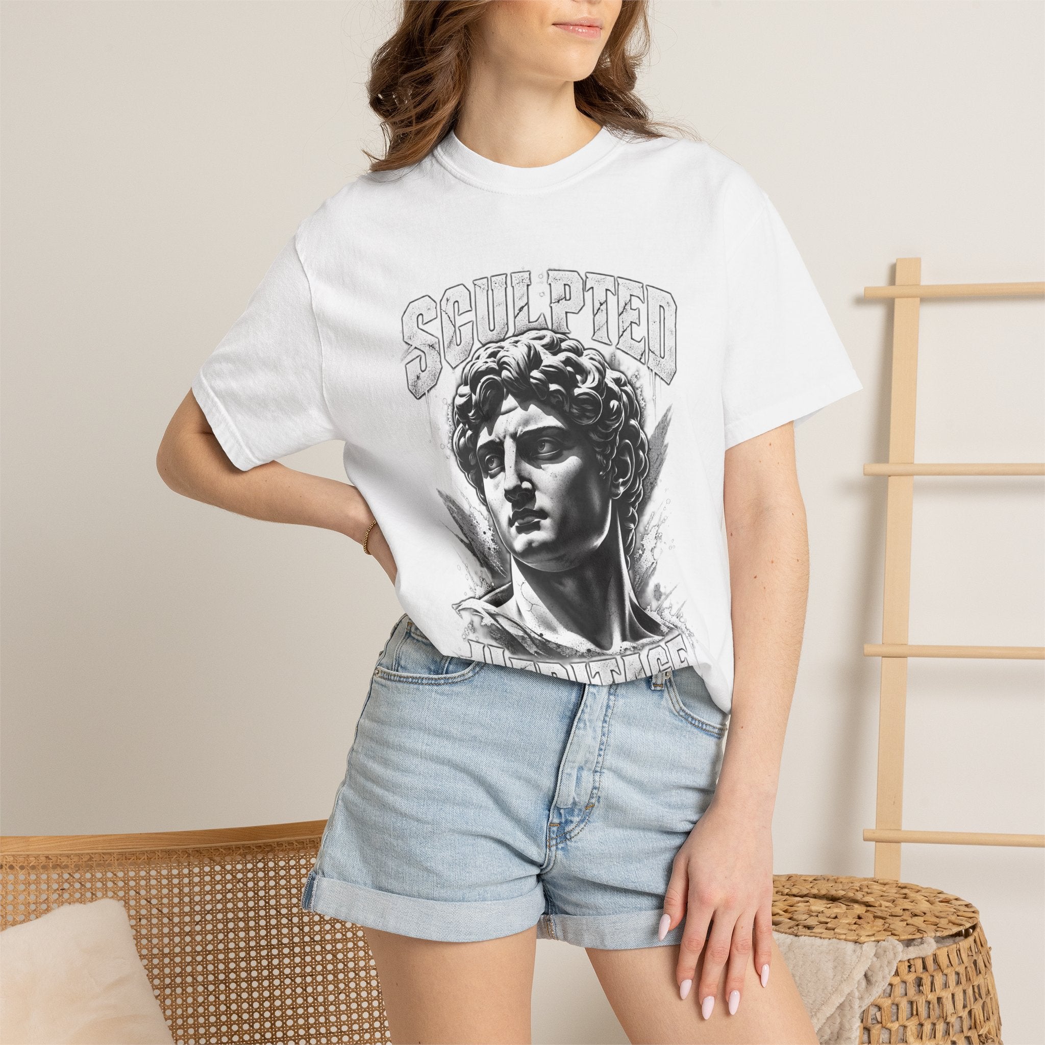 Sculpted Heritage T-Shirt — Vintage Statue Graphic Tee