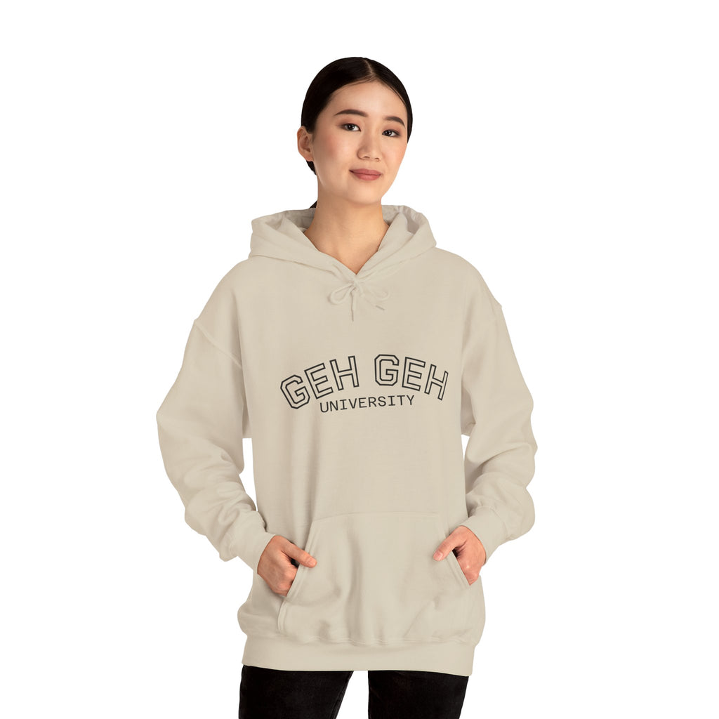 GHE-GHE University Hoodie — Minimal Collegiate Pullover - Sculpted Heritage
