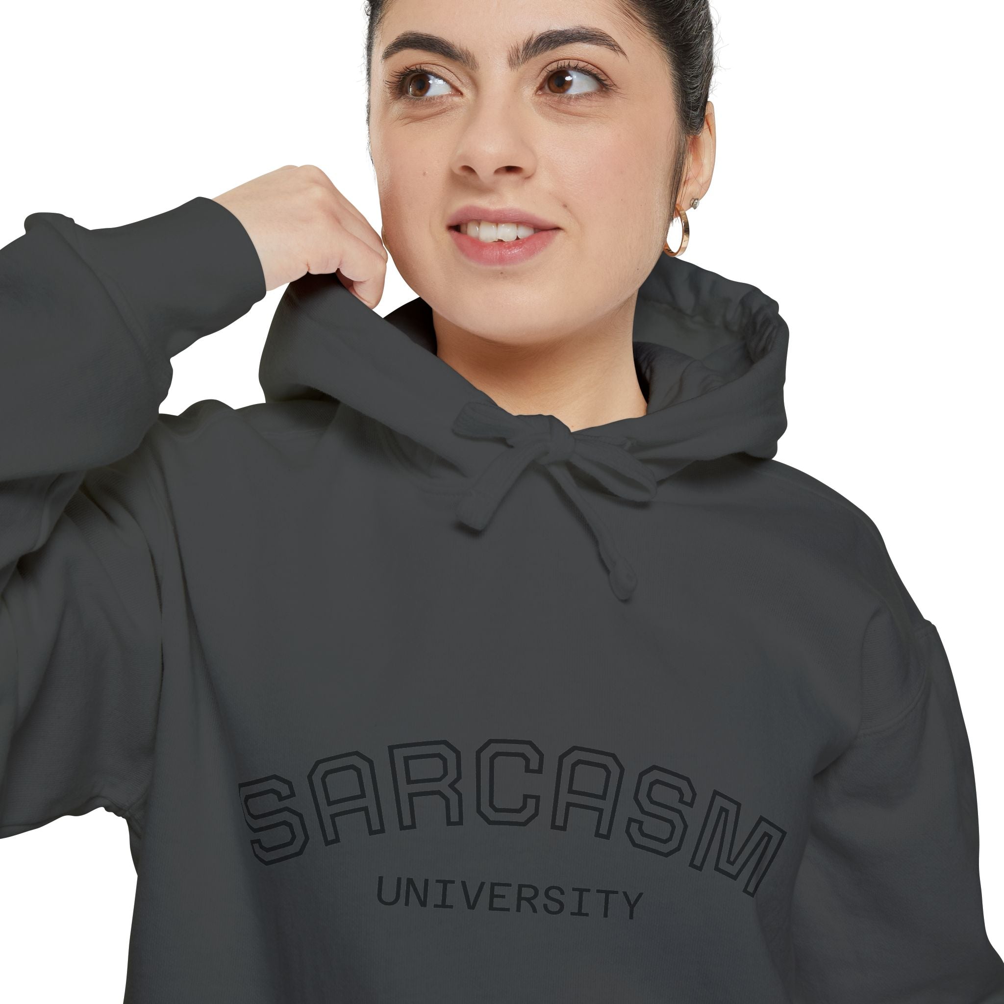 Sarcasm University Hoodie — Funny Collegiate Pullover - Sculpted Heritage