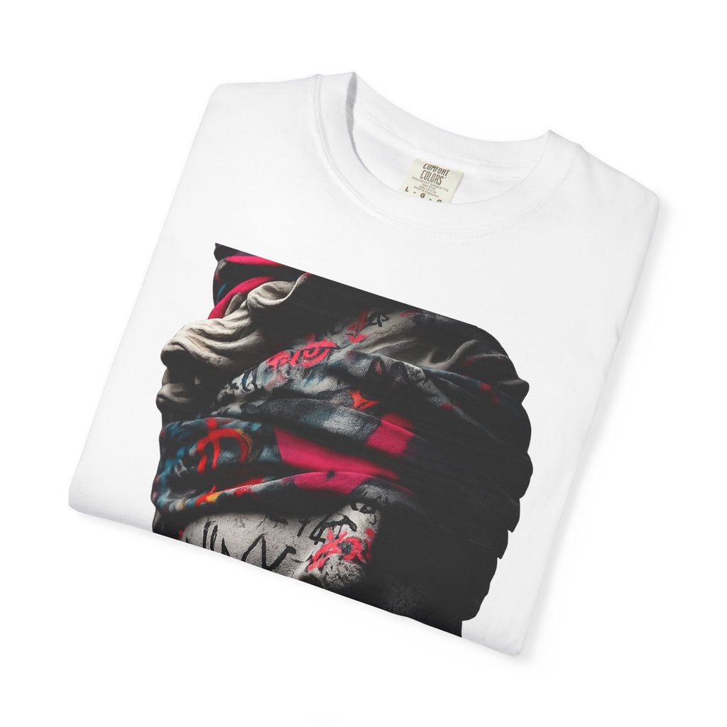 Sculpted Heritage T-Shirt — Street Art Blindfolded Bust Design - Sculpted Heritage