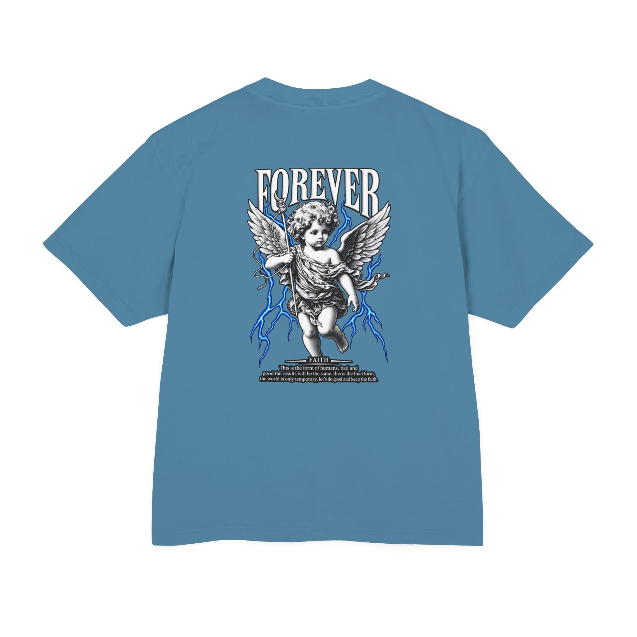 Sculpted Heritage — "FOREVER" Retro Cherub Streetwear T‑Shirt - Sculpted Heritage