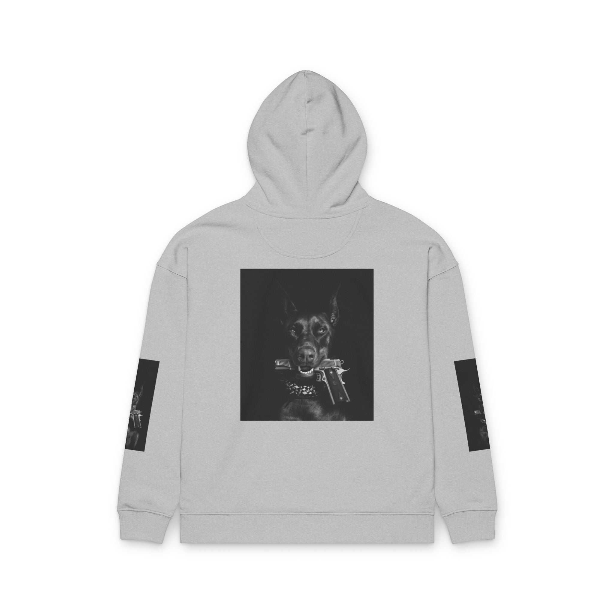Moody Black Dog Photo Print Hoodie - Sculpted Heritage