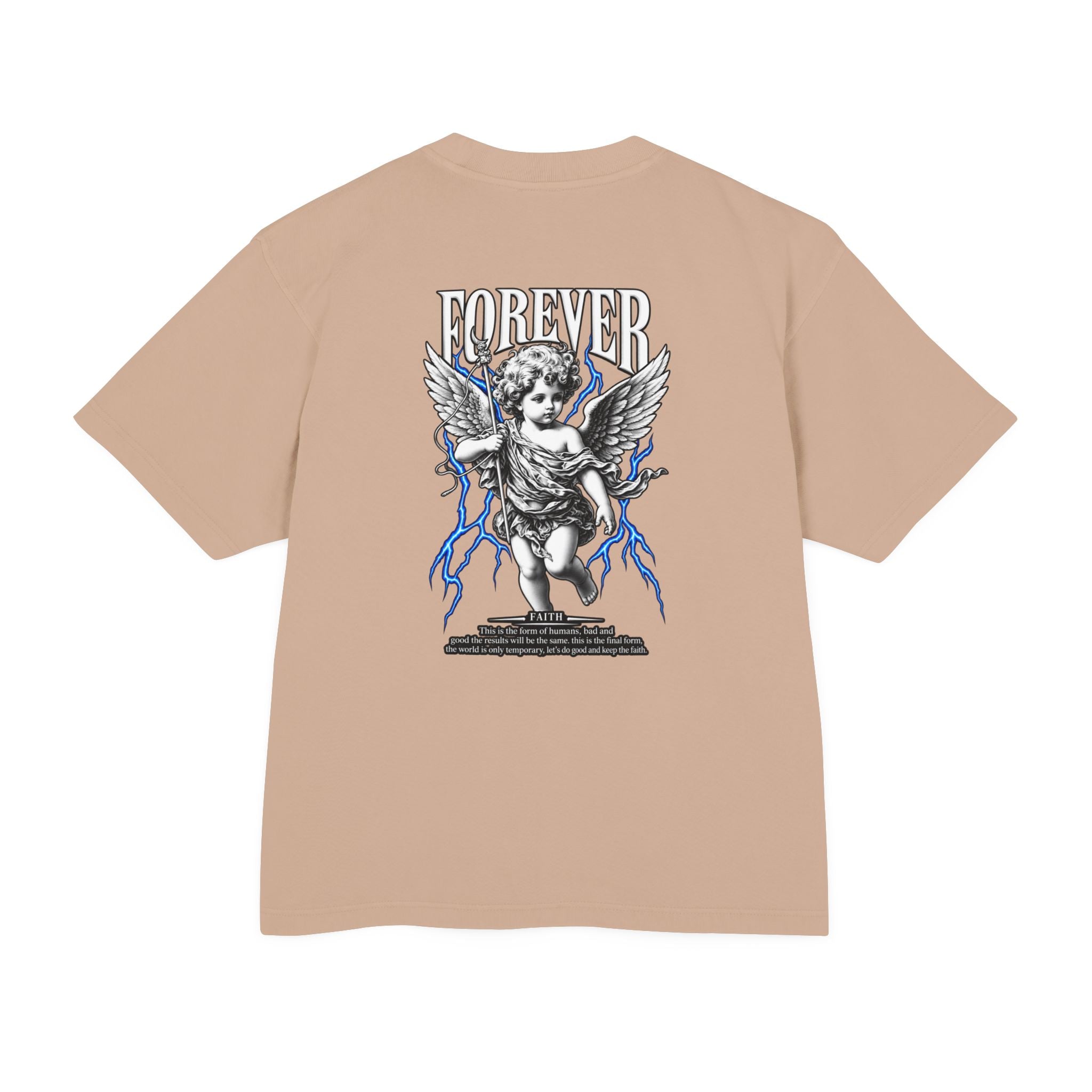 Sculpted Heritage — "FOREVER" Retro Cherub Streetwear T‑Shirt - Sculpted Heritage