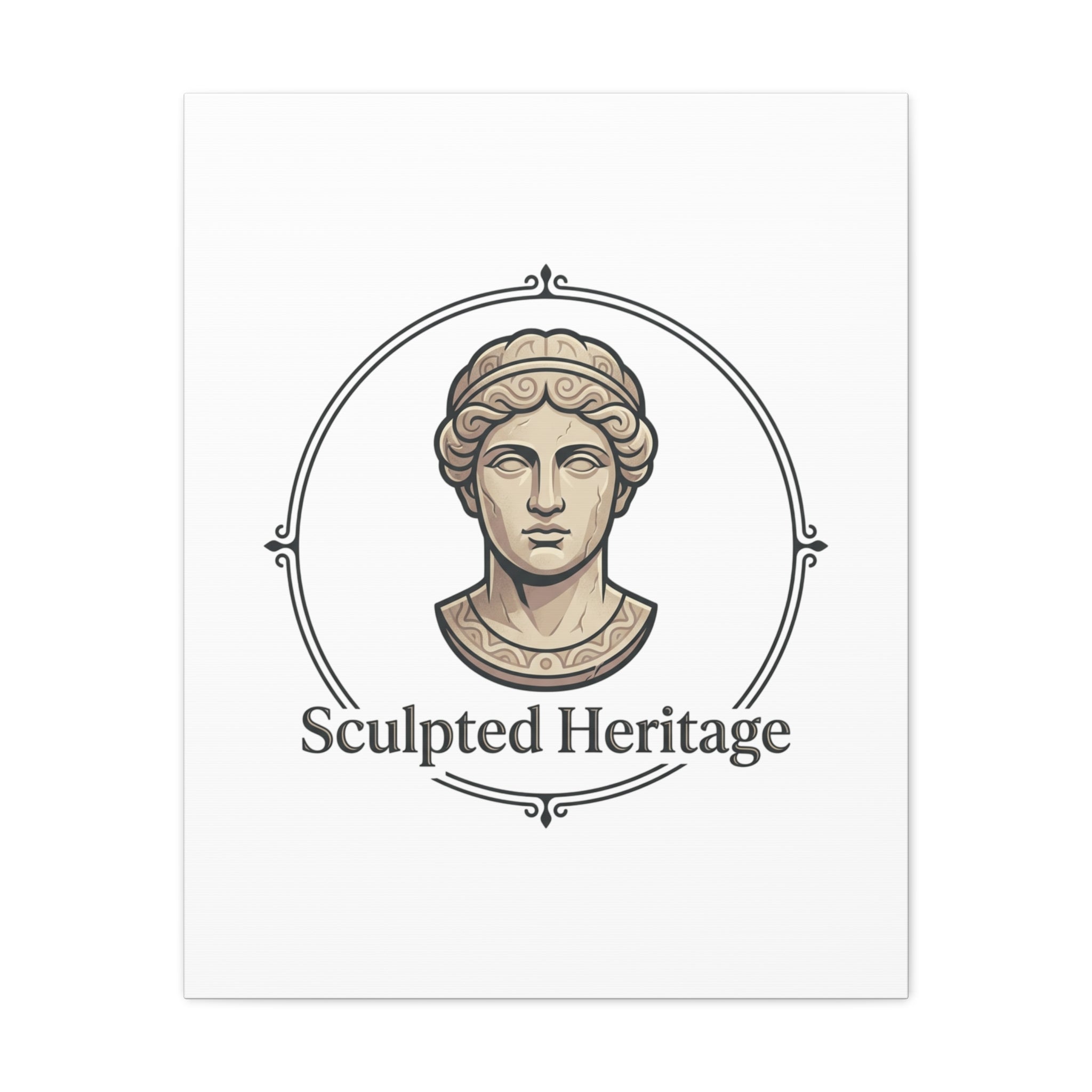 Sculpted Heritage Matte Canvas Print — Classical Bust Wall Art - Sculpted Heritage