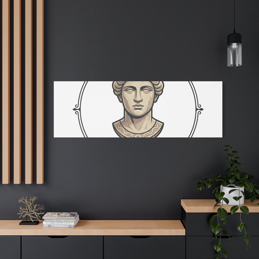 Sculpted Heritage Matte Canvas Print — Classical Bust Wall Art - Sculpted Heritage