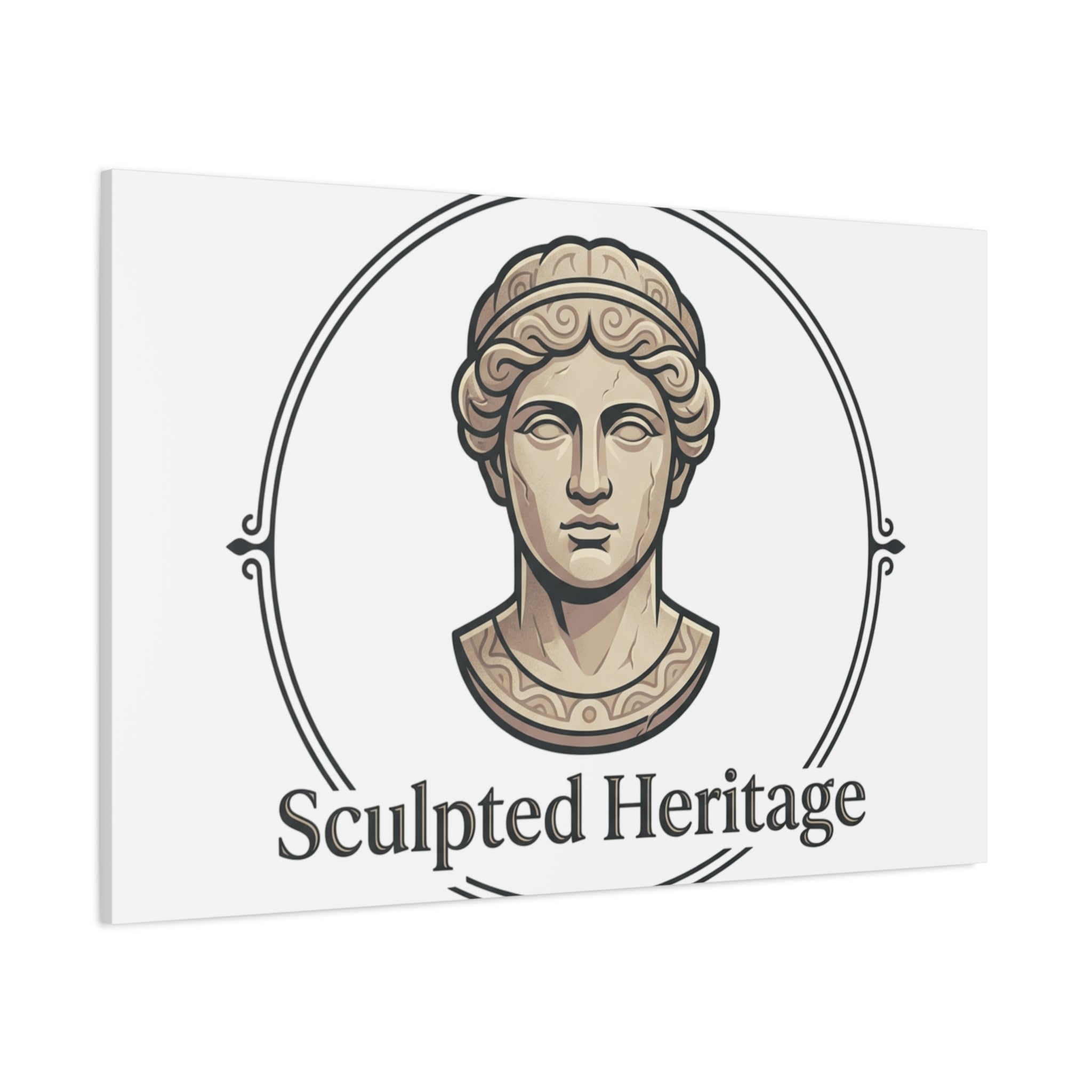Sculpted Heritage Matte Canvas Print — Classical Bust Wall Art - Sculpted Heritage