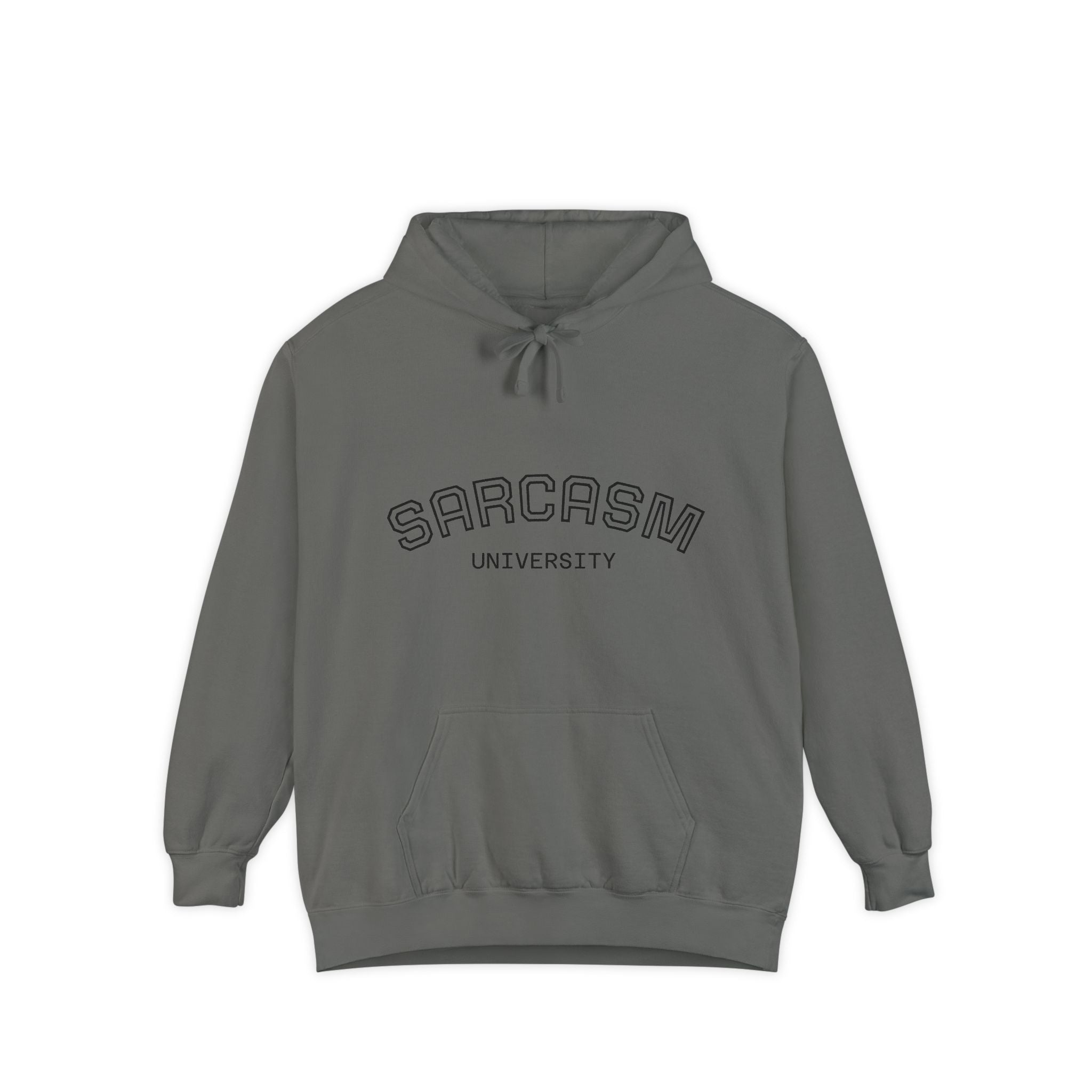 Sarcasm University Hoodie — Funny Collegiate Pullover - Sculpted Heritage