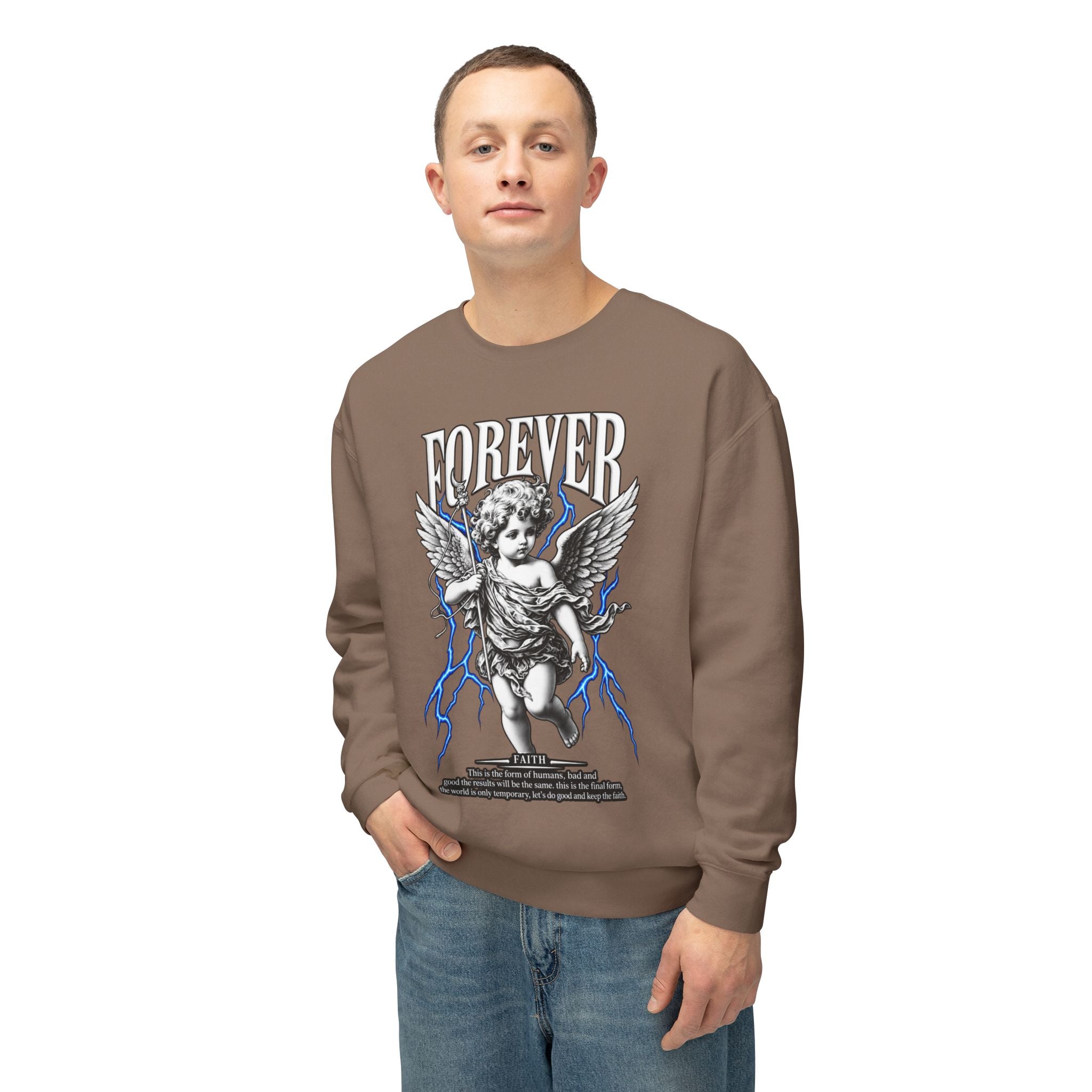 Sculpted Heritage Sweatshirt — Vintage Cherub Graphic - Sculpted Heritage