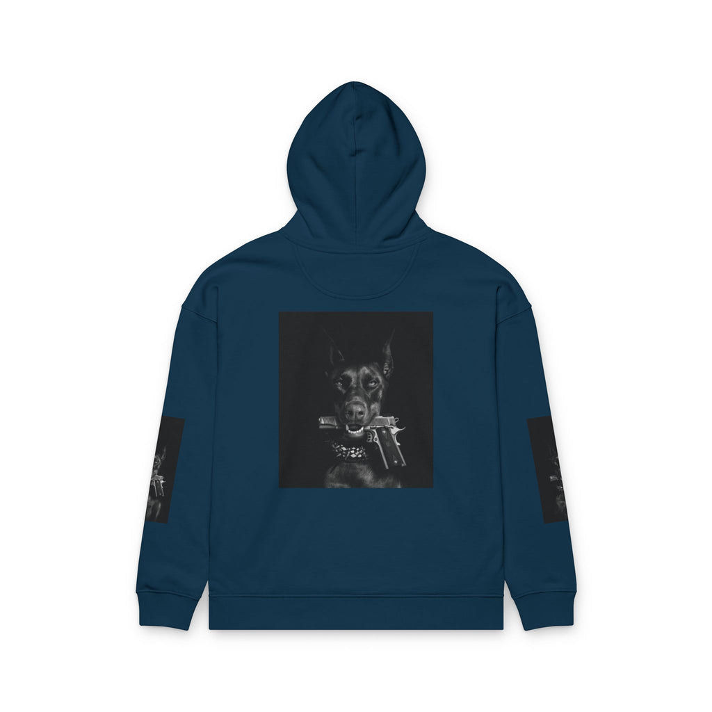 Moody Black Dog Photo Print Hoodie - Sculpted Heritage