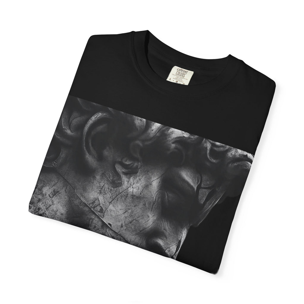 Classical Sculpture Profile T-Shirt — Vintage Monochrome Art Tee - Sculpted Heritage