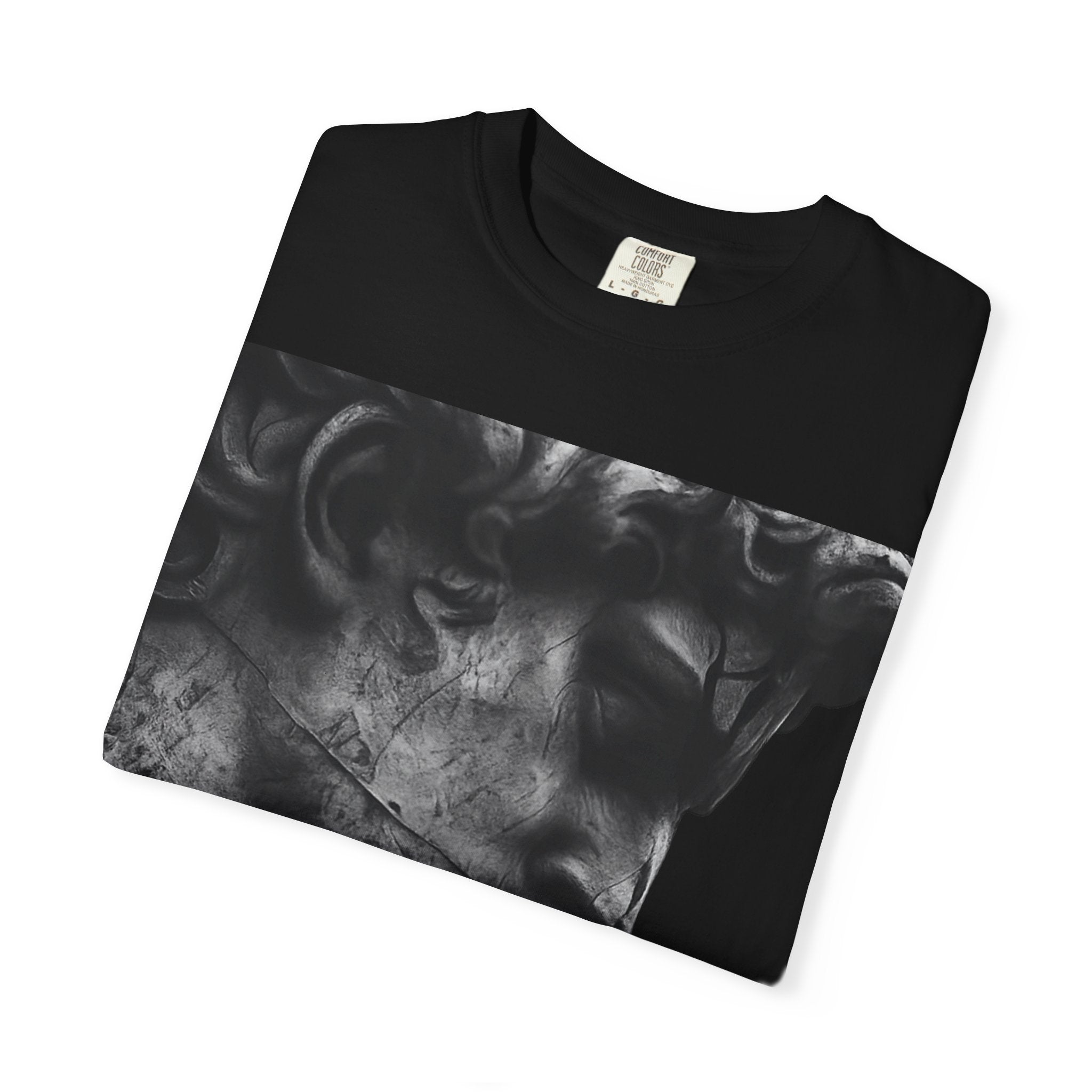 Classical Sculpture Profile T-Shirt — Vintage Monochrome Art Tee - Sculpted Heritage